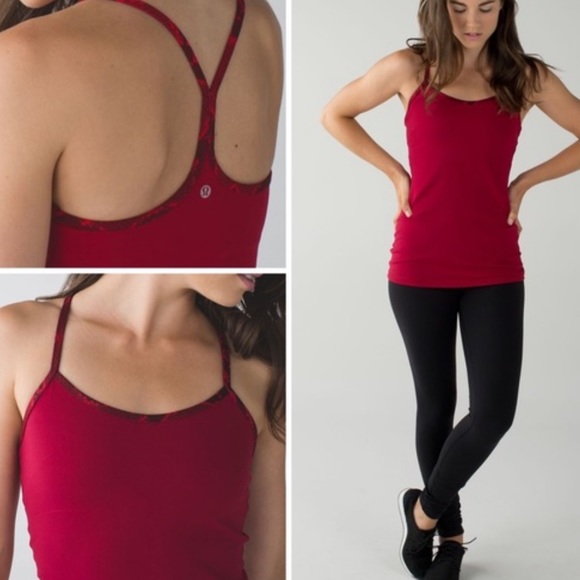 Lululemon Power Y Tank Cranberry Size 8 Athleisure - Picture 2 of 16